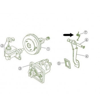 Muelle Derecho Pedal Embrague